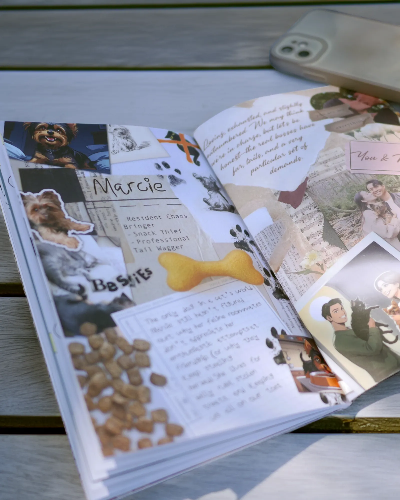 Character reference pages with illustrations